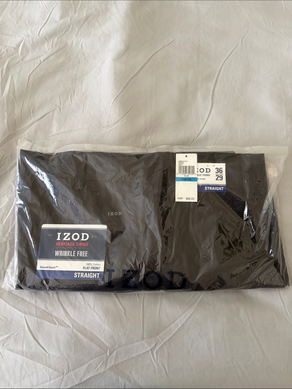 IZOD Men's Heritage Chino Flat Front Straight Fit Pants